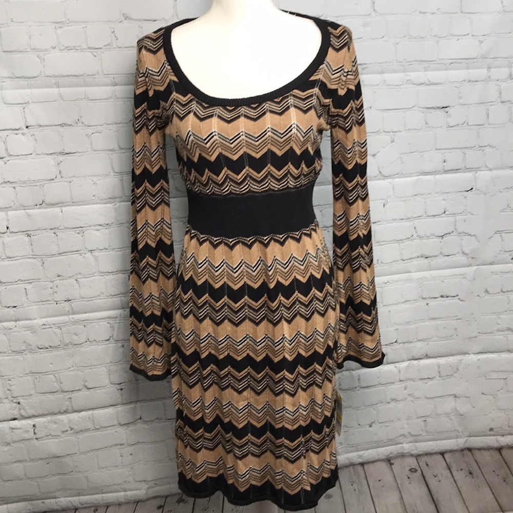INC Black, Camel, Light Silver Thread Accent